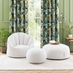 Adella Sherpa Ivory Ball Pouffe - thumbnail 6