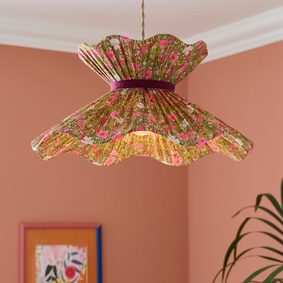 Sophie Robinson Wiggle Petal Meadow Zest Easy Fit Pleated Lamp Shade - image 1