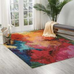 Multi Coloured Celestial Palette Rug - thumbnail 1