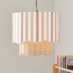 Stripe Scallop Easy Fit Lamp Shade - thumbnail 1