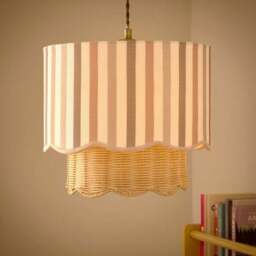Stripe Scallop Easy Fit Lamp Shade - thumbnail 2
