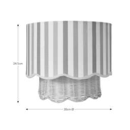 Stripe Scallop Easy Fit Lamp Shade - thumbnail 4