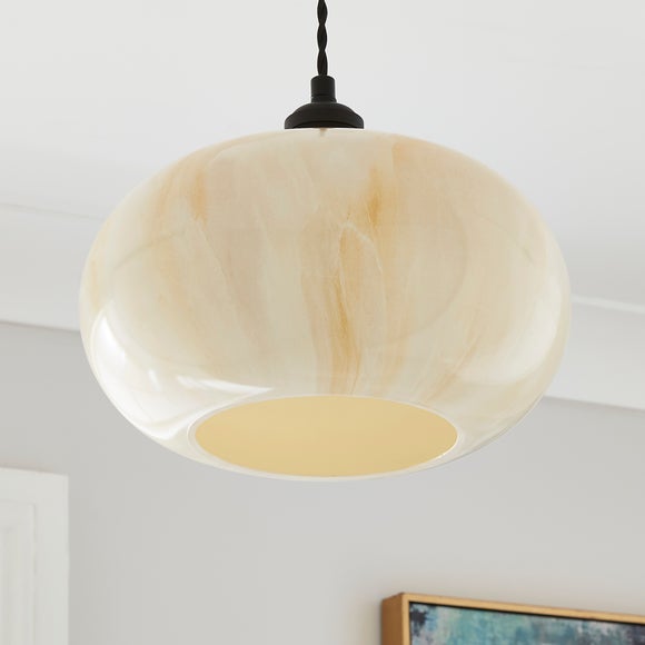 Lacey Alabaster Glass Easy Fit Pendant Shade - image 1