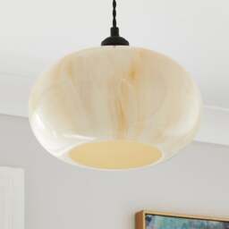 Lacey Alabaster Glass Easy Fit Pendant Shade - thumbnail 1
