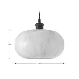 Lacey Alabaster Glass Easy Fit Pendant Shade - thumbnail 4