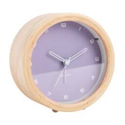 Karlsson Gentle Round Wooden Alarm Clock - thumbnail 3