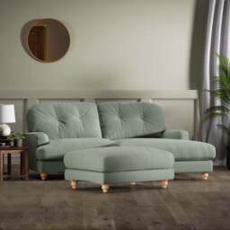 Martha Vintage Velvet Footstool - thumbnail 2