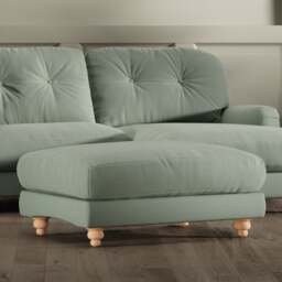 Martha Vintage Velvet Footstool - thumbnail 1