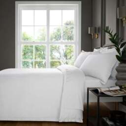 Hotel Cotton Sateen 400 Thread Count Duvet Cover & Pillowcase Set - thumbnail 4