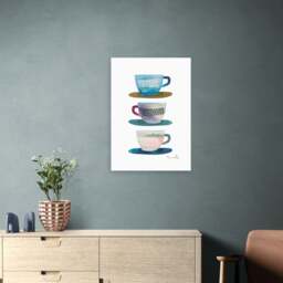 East End Prints Coffee Cups Print - thumbnail 1