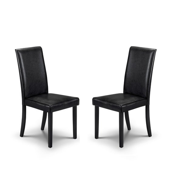 Hudson Set Of 2 Dining Chairs, Faux Leather - image 1