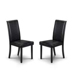 Hudson Set Of 2 Dining Chairs, Faux Leather - thumbnail 1