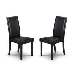 Hudson Set Of 2 Dining Chairs, Faux Leather - thumbnail 3