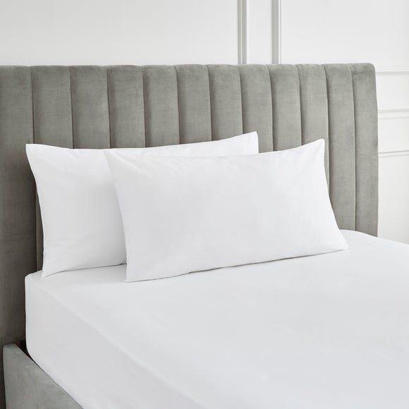 Hotel 230 Thread Count 100% Cotton Sateen Large Standard Pillowcase Pair