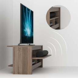 "AVF Calibre Sound TV Unit for TVs up to 60"" with Pull-Out Soundbar Shelf" - thumbnail 2