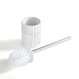 Marble Effect Ribbed Resin Toilet Brush - thumbnail 3