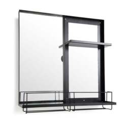 Rectangle Cocktail Bar Shelves with Mirror - thumbnail 2