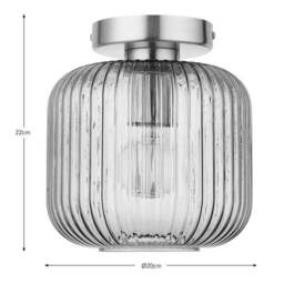 Riley Gold Flush Ceiling Light - thumbnail 5