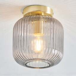 Riley Gold Flush Ceiling Light - thumbnail 1