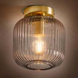 Riley Gold Flush Ceiling Light - thumbnail 2