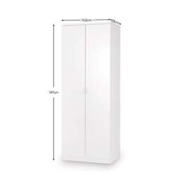 Manhattan Double Wardrobe, White - thumbnail 3