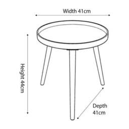 Pacific Halston Large Side Table, Natural Pine Wood - thumbnail 5