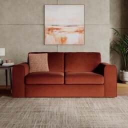 Abel Matte Velvet 3 Seater Sofa