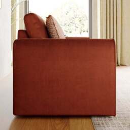 Abel Matte Velvet 3 Seater Sofa - thumbnail 3