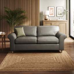 Flori Classic Leather 3 Seater Sofa - thumbnail 1