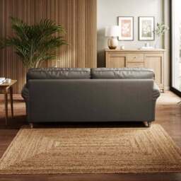 Flori Classic Leather 3 Seater Sofa - thumbnail 3