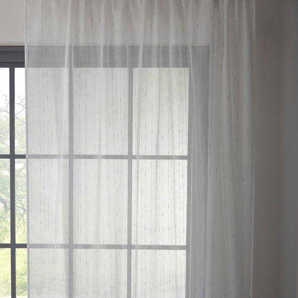Reluxed Metallic Slot Top Single Voile Panel - image 1