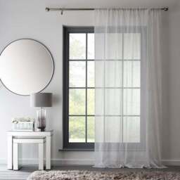 Reluxed Metallic Slot Top Single Voile Panel - thumbnail 2