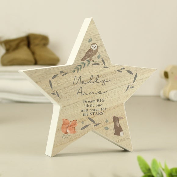 Personalised Woodland Animals Star Ornament - image 1