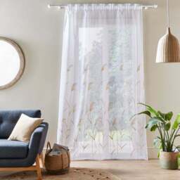 Embroidered Grasses Slot Top Single Voile Panel - thumbnail 2