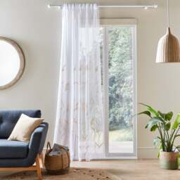Embroidered Grasses Slot Top Single Voile Panel - thumbnail 1