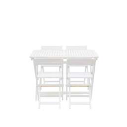 Ottinge White Wooden Foldaway Dining Set - thumbnail 6