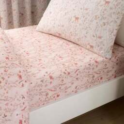 Set of 2 Woodland Floral 100% Cotton Fitted Sheets - thumbnail 2