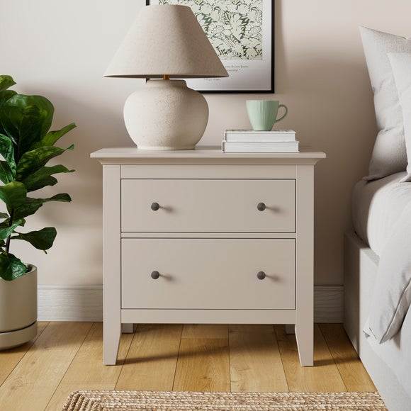 Lynton 2 Drawer Wide Tall Bedside Table - image 1
