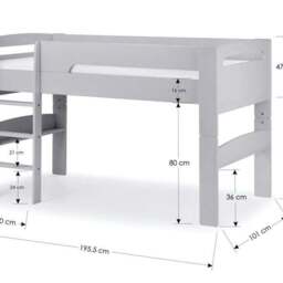 Pluto Children's Mid Sleeper Bed - thumbnail 4