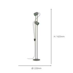 EGLO Tilston Retro 2 Light Floor Lamp - thumbnail 4