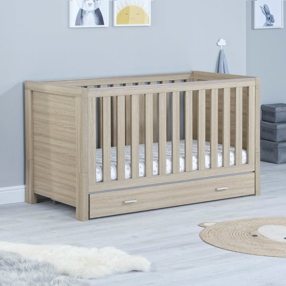 Babymore Luno Cot Bed with Drawer - image 1