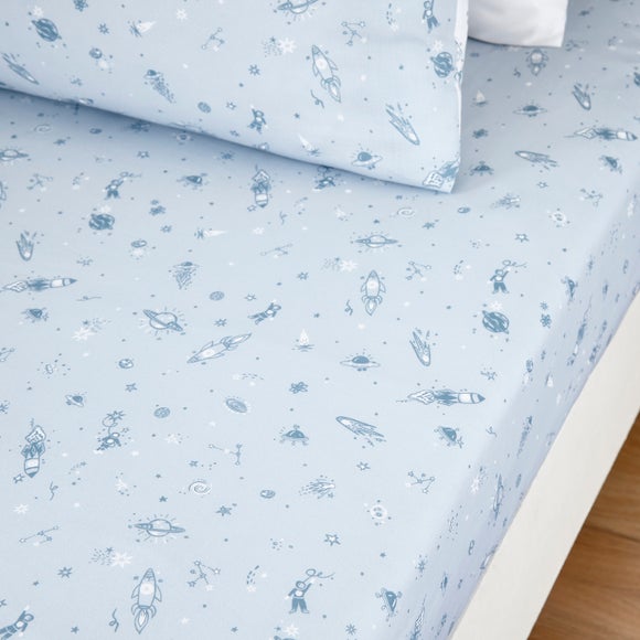 Set of 2 To The Moon Fitted Bed Sheet - image 1