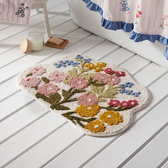 Heart and Soul Floral Bath Mat - image 1