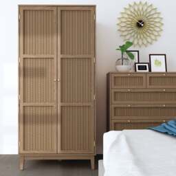 Alexander Double Wardrobe, Light Wood - thumbnail 1
