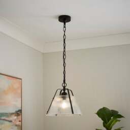 Luca Ribbed Adjustable Pendant Light - thumbnail 1