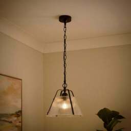 Luca Ribbed Adjustable Pendant Light - thumbnail 2