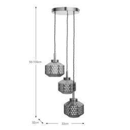 Abingdon 3 Light Adjustable Cluster Ceiling Light - thumbnail 6
