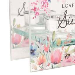 The Cottage Garden Floral Glass Tealight Holder - thumbnail 4