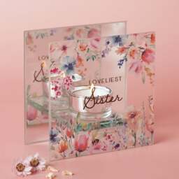The Cottage Garden Floral Glass Tealight Holder - thumbnail 1