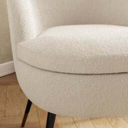 Marcie Luxe Ivory Boucle Cocktail Chair - thumbnail 4